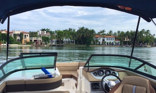 Bimini Top provides plenty of shade (and much more than center console boats)