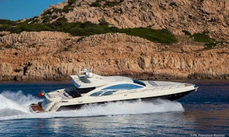 Captained Charter on 86ft Azimut Power Mega Yacht in Sardinia, Italy