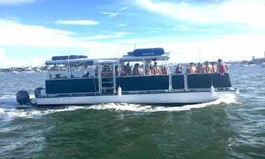 Host a Party on a 40-ft Pontoon for Up to 38 Guests in Miami!