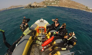 Excursions et cours de plongée à Mykonos