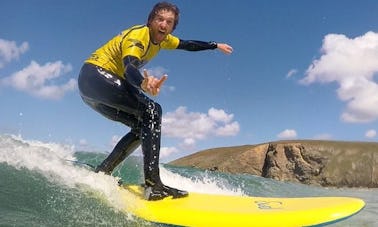 Cours de surf à Mawgan Porth