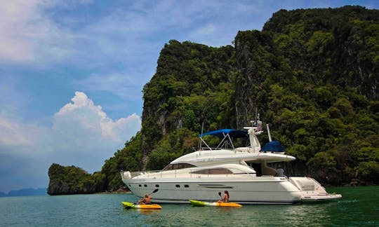 65' Princess Power Mega Yacht Charter in Tambon Mai Khao, Thailand