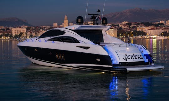 Captained Charter on Sunseeker Predator 72 Mega Yacht from Split, Croatia