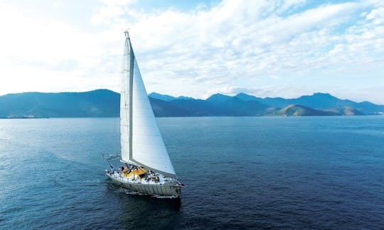 Charter for a day ride or overnight cruise in Angra dos Reis, Paraty or IlhaBela