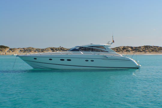 Embark on the charter of your dreams in Ibiza aboard our Princess V58 SHAKA LAKA