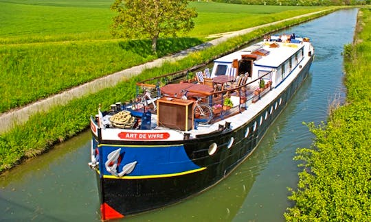 Explore Auxerre, France on 100' Canal Boat