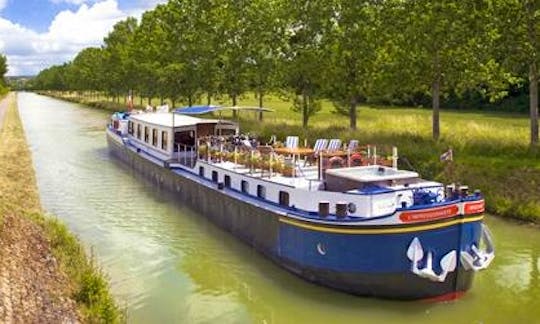Explore Fleurey-sur-Ouche, France on 128' L'Impressionniste Canal Boat