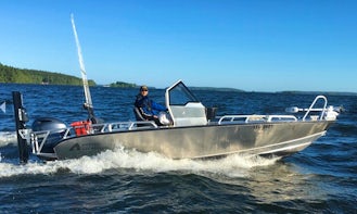 Enjoy Fishing in Stockholm area, Sweden Fishing on a center console aluminum boat