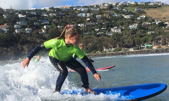 Cours de surf à Christchurch, Nouvelle-Zélande