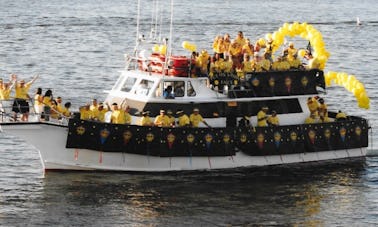 Charters privados en un barco de pasajeros de 70 pies frente a Atlantic City, Nueva Jersey