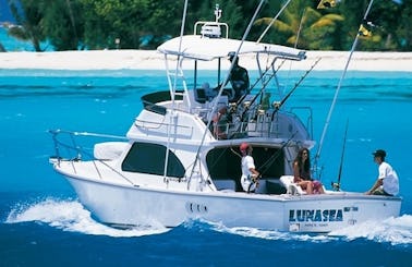 Bora Bora Fishing Charter On 34ft "Luna Sea"  Fishing Yacht with Captain Tepoe