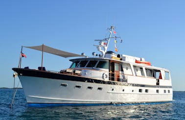 Beautiful 70 ft Classic Motor Yacht. True yachting experience