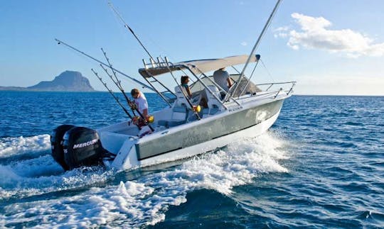 Enjoy Fishing in Rivière Noire, Mauritius on 22' Cuddy Cabin