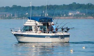 Fully Chartered Fishing Trips on Lake Michigan for salmon and trout.