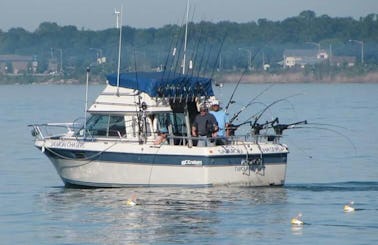 Fully Chartered Fishing Trips on Lake Michigan for salmon and trout.
