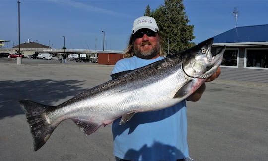 Fully Chartered Fishing Trips on Lake Michigan for salmon and trout.