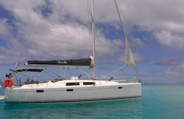 Hanse 415 Sailboat in Bora Bora, Leewards island, French Polynesia