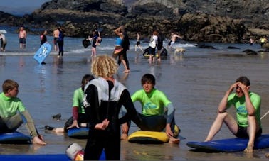 Aulas de surfe em Saint Agnes, Inglaterra