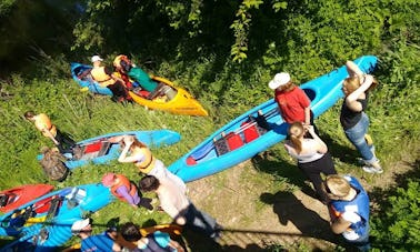 Canoeing in Ludza, Latvia