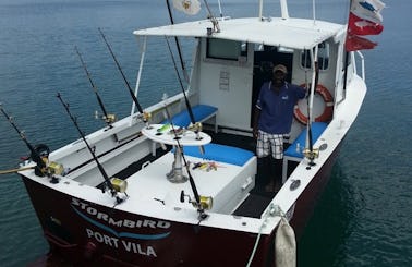 Charter Fishing in Port Vila, Vanuatu on a 30' Sport Fisherman