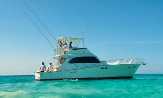 Sport fishing charter in Cancun, great service, great gear, great captain. The best fishing yacht in Cancun