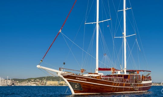 Charter a 125' Sailing Gulet wit 7 Cabins in Šibensko Kninska, Croatia