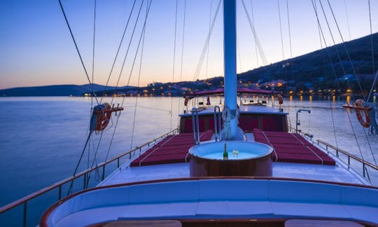 Charter a 125' Sailing Gulet wit 7 Cabins in Šibensko Kninska, Croatia