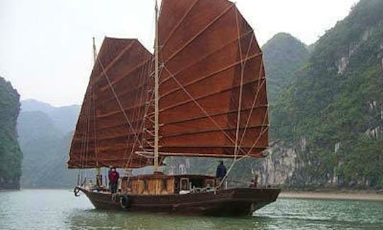 Enjoy Indochine Sailing Junk on Bai Tu Long Bay, Vietnam