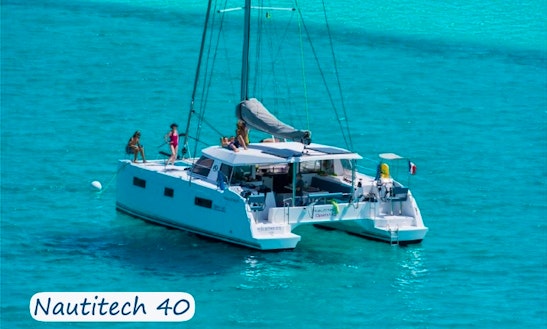 Charter 40' Nautitech Cruising Catamaran In Sardegna, Italy