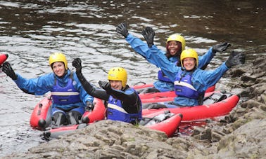 Bugging fluvial en el río Tummel, Escocia