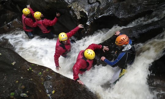 Canyoning in the Keltneyburn with Splash White Water Rafting Aberfeldy.