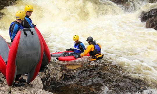 Rafting and River Bugging with Splash White Water Rafting in Aberfeldy Scotland.