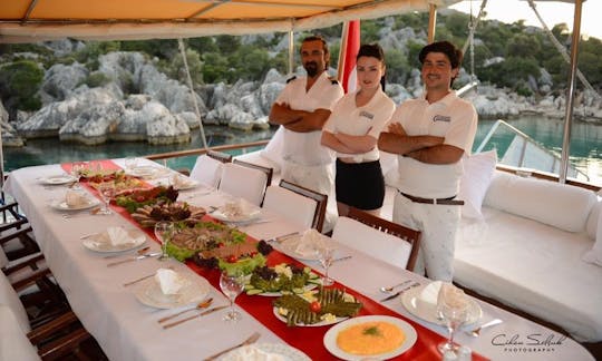 14 Person Luxury Gulet Charter in Muğla, Turkey