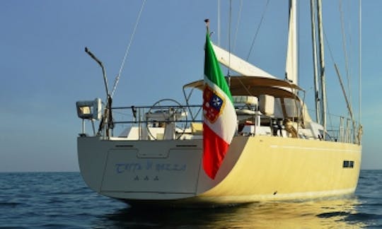 Charter 72ft Cruising Monohull in Sicily, Tuscany, Amalfi Coast, Corse, Sardinia, Cote d’Azur