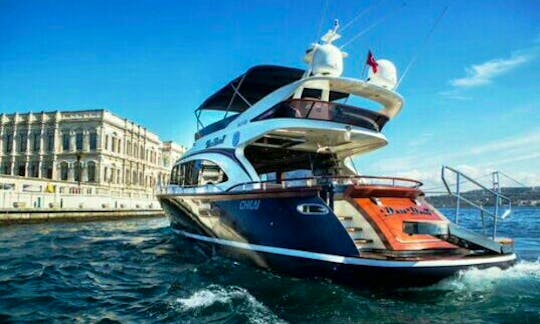 Spend the day in the beautiful sea of İstanbul, Turkey with this luxury motor yacht!