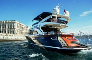 Spend the day in the beautiful sea of İstanbul, Turkey with this luxury motor yacht!