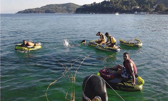 Enjoy Donut Rides at Ahladies Beach, Sporades