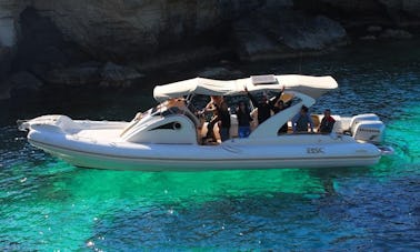 Profitez de la pêche à Paphos, à Chypre, sur un bateau gonflable rigide