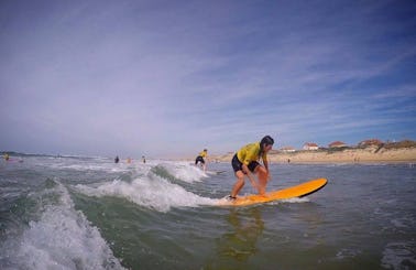 Enjoy Surf Lessons and Rentals at Mimizan Beach in Nouvelle-Aquitaine, France