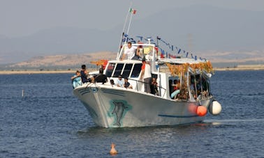 Sightseeing in Sant'Antioco, Italy on 49' New Antonina Motor Yatch