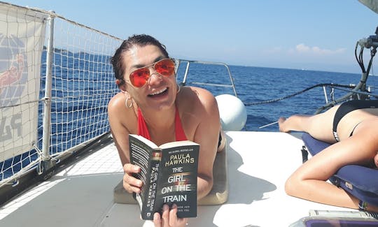 Reading from the boat