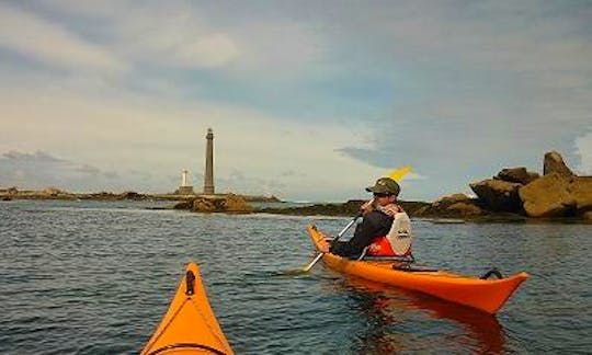 Rent a Closed Sea Kayak to Paddle Out the coast of Landéda, France