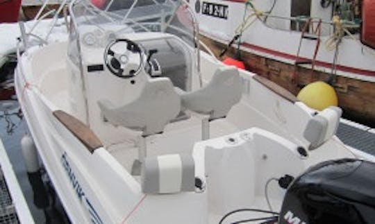 Enjoy Fishing in Finnmark, Norway on 18' Örnvik 555 Commander Center Console