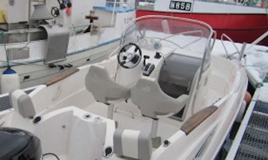 Enjoy Fishing in Finnmark, Norway on 18' Örnvik 555 Commander Center Console