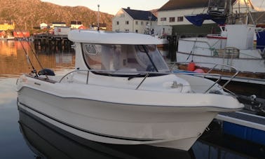 Enjoy Fishing in Finnmark, Norway on 21' Quicksilver 640 Pilothouse Cuddy Cabin