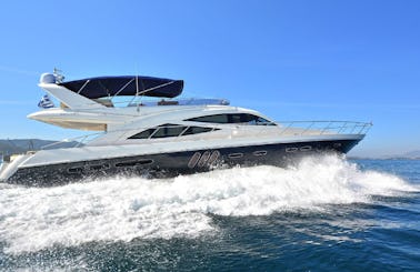 Crewed Charter on M/Y Wave Master Sealine T60 Power Mega Yacht in Alimos, Greece