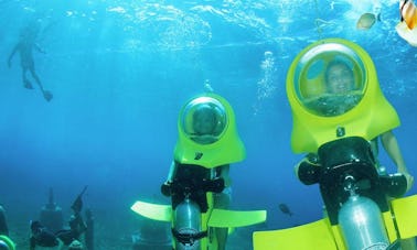 Profitez d'excursions d'une journée en scooter sous-marin à Ceningan à Kuta, Bali