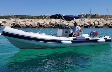 Rent 21' Clubman 21 Rigid Inflatable Boat in Santa Maria di Leuca, Puglia