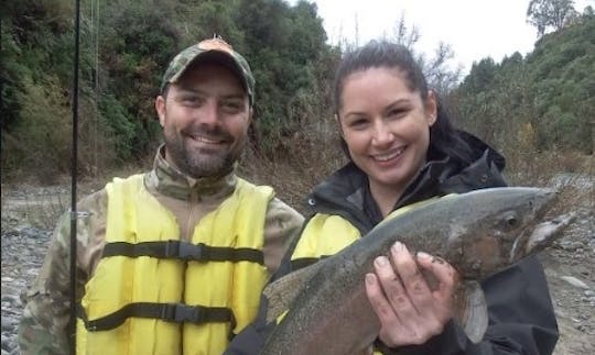 Visite guidée de pêche à la truite sur la rivière Mohaka à Te Haroto, Nouvelle-Zélande