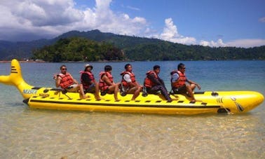 Enjoy Banana Boat Rides in Iv Jurai, Sumatera Barat, Indonesia